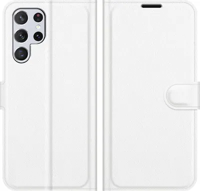 Produktbild von Mobigear Classic  Samsung Galaxy S22 Ultra Hülle Klapphülle Geldbörse - Weiß