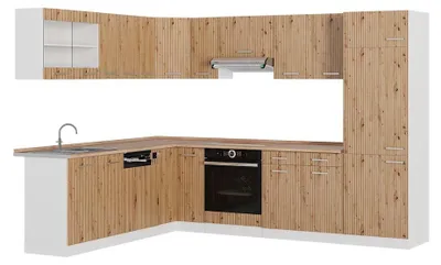 Produktbild von Eckküche Vicco R-Line Artisan-Eiche/Weiß 287 x 227 cm, AP Eiche, Model 48982