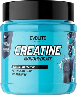 Produktbild von Evolite Nutrition Creatine Monohydrate- 500g Blueberry