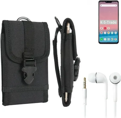 Produktbild von K-S-Trade Holster Schutz Hülle kompatibel mit LG Electronics Style3 Gürteltasche Handy Hülle Tasche outdoor Seitentasche schwarz 1x + Kopfhörer