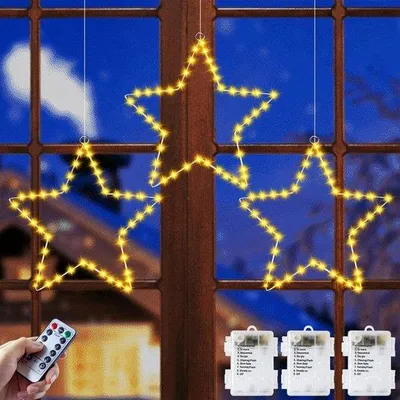 Productafbeelding van LED Sterren Lichten voor Raamdecoratie, 120 LED's