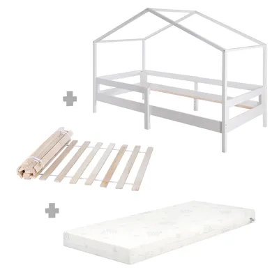 Produktbild von Roba 207014WE Hausbett Set weiß – Hausbetten weiß