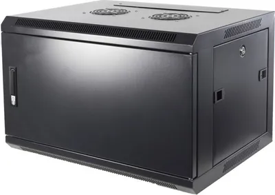 Produktbild von 6 HE Serverschrank, Wandgehäuse, mit Metalltür (BxTxH) 600 x 450 x 367mm