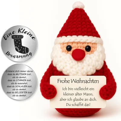 Pocket Hug Weihnachtsdeko, 2 Stück, 3x3x0,15 cm