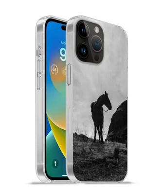 Produktbild von MuchoWow® Handyhülle Schutzhülle Hülle für Apple iPhone 14 Pro Max Pferd - Wolken - Wiese Silikon Softcase Handy Hülle - Hardcover