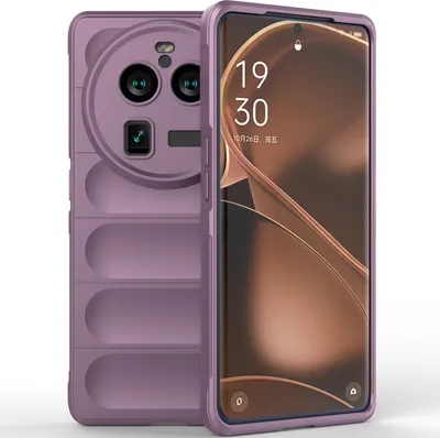 Produktbild von OPPO Find X6 Pro Hülle, Weich TPU Silikon Stossfest Anti-rutsch Schutzhülle für OPPO Find X6 Pro Lila