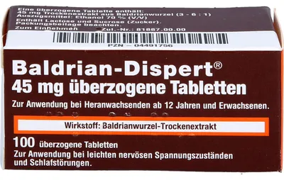 Immagine prodotto di Valeriana Dispert 45 mg compresse rivestite, 100 compresse