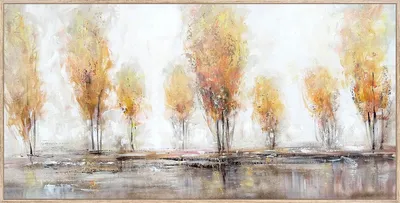 Produktbild von Ölgemälde Goldene Bäume 45X90