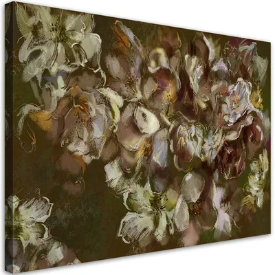 Produktbild von Leinwandbild irisblüte 120x80 cm Feeby braun wandbild bereit zum aufhängen