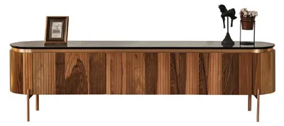 Image de Étagère TV chic Haute qualité Table TV brune Sideboard Salon Lowboard