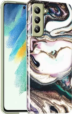 Produktbild von Silikonhülle für Samsung Galaxy S21 FE 5G, bunt, Marmor, SM-G990B