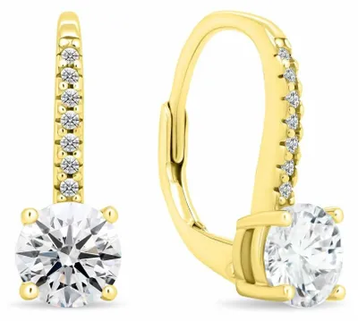 Immagine prodotto di Orecchini placcati oro scintillanti con zirconi trasparenti EA415Y
