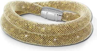 Produktbild von SilberDream Damen-Armband 18cm gold Mini Kristalle Edelstahl Nylon SDA051Y9