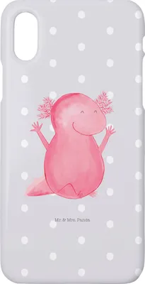 Produktbild von Mr. & Mrs. Panda Iphone 10 Handyhülle Axolotl Hurra - Grau Pastell - Geschenk, Lurch, Hülle, Handy, Freude, Spaß, X, Cover, Motivation
