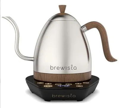 Zdjęcie produktu dla Czajnik elektryczny Brewista Artisan ze stali nierdzewnej, 1,0 L, z regulacją temperatury i wylewką typu "żyrafa" - Slow Coffee Barista BA10VKVDE-SS