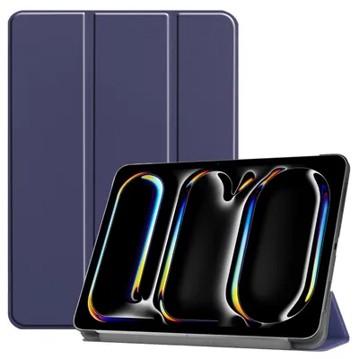 Image de Étui Wake UP Smart Cover à 3 volets pour Apple iPad Pro 11 2024, bleu foncé