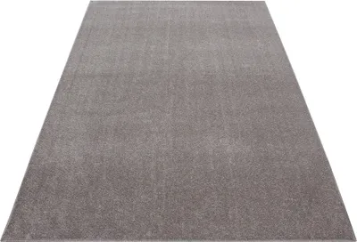 Produktbild von Kurzflor Teppich Wohnzimmer Beige 120x170 Rechteck Unicolor - Einfarbig aus Polypropylen