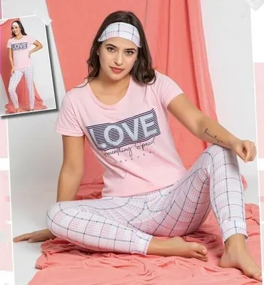 Produktbild von Damen Pyjama Schlafanzug Rosa L Kurz 2-Teiler Set S-82