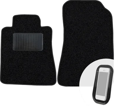 Produktbild von moto-MOLTICO Vorne Fußmatten Auto Velours Autoteppiche Schwarz Automatten Set 2-teilig passend für Mercedes-Benz S-Klasse W140 1991-1998