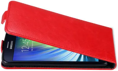 Immagine prodotto di Cadorabo cover per Samsung Galaxy A8 2015 cover protettiva in rosso flip case custodia del telefono cellulare cover