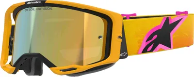 Image de Lunettes VISION 8 CORP, ALPINESTARS (orange/jaune/rose, verre miroir doré)