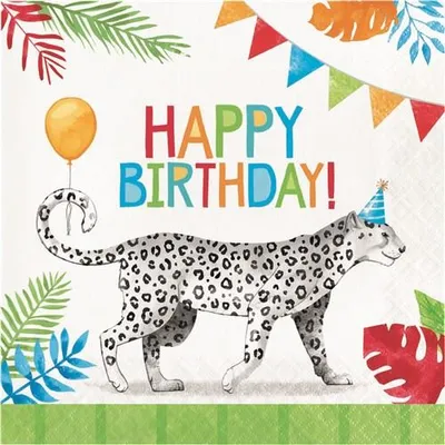 Produktbild von Servietten Party animals, 33 cm, 16Stk.