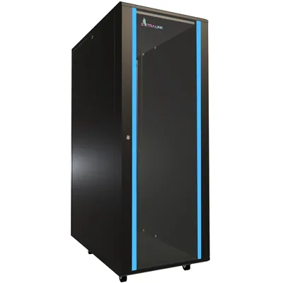 Obrázok produktu pre Extralink 32U 600x1000 standing rackmount cabinet black, Voľne stojací rack, 32U, 1065 kg, Čierna