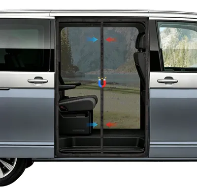 Productafbeelding van Magnetisch Muggennet voor VW T5 T6 Zijdeur