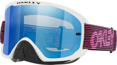 Image de Lunettes de motocross Oakley O-Frame 2.0 Pro, modèle Weiss/Pink Streaks, verres Ice Iridium