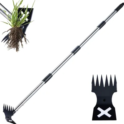 Produktbild von Omgoods - Unkrautstecher, 150 cm, mit langem Stiel, 2-in-1