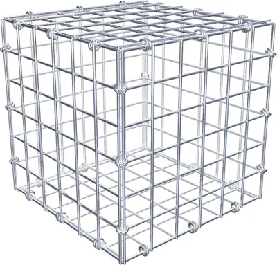Produktbild von Gabione 30 cm x 30 cm x 30 cm (L x H x T), Maschenweite 5 x 5 cm, Spiralring