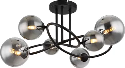 Produktbild von Globo Lighting Deckenleuchte Metall schwarz matt, 6x G9 LED