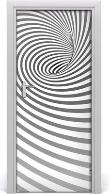Produktbild von Tulup Türaufkleber 85x205 cm Dekorative Aufkleber Selbstklebend Wasserdichte Tapete Abnehmbar Schlafzimmer Wohnzimmer Wohnkultur - Spiralstreifen
