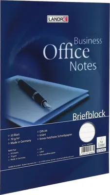 Produktbild von Briefblock Office A4 50 Blatt 70 g/qm liniert Packung mit 10 Stück