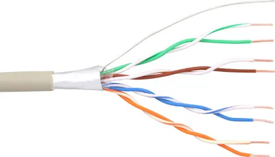 Image de InLine® 69987C Câble téléphonique 8 fils, 4x2x0,6mm, à poser, anneau 25m