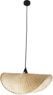 Zdjęcie produktu dla Lampa wisząca KOSHI czarna 1xE27x60W wiklina / rattan / słoma wym:120x60x32cm IP20 Maxlight