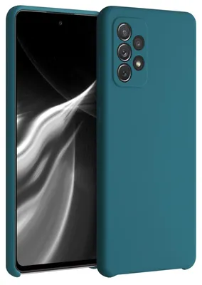 Produktbild von kwmobile Handyhülle für Samsung Galaxy A72 Hülle - Case Silikon - Kabelloses Laden - Schutzhülle Cover in Petrol matt