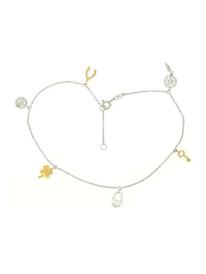 Produktbild von Miamar 45.1041 Damen Fußkettchen Bicolor Gold 25 cm