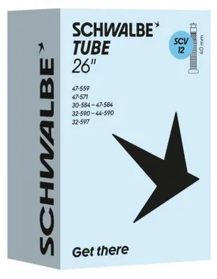 Obrázok produktu pre Schwalbe 10465304, 26", 30 - 47 mm, 4 cm, Butylová guma, Čierna, 140 g