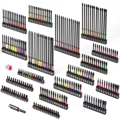 Image de Ensemble de tournevis de 217 pièces, comprenant des embouts magnétiques et un support
