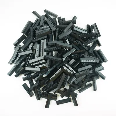 Produktbild von LEGO® 2x8 Dachsteine Dach Schwarz für Dach - 4445 NEU! Menge 10x