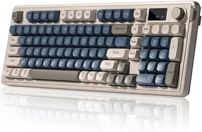 Zdjęcie produktu dla Bezprzewodowa klawiatura RGB, ciemnoniebieska, do komputerów stacjonarnych, do gier