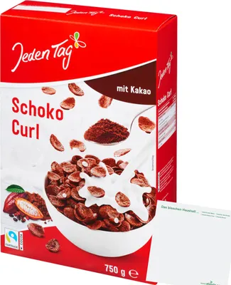 Produktbild von Jeden Tag Schoko Curl (750g Packung) + usy Block