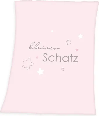 Produktbild von "Kleiner Schatz" ( babybest® ) Microfaser-Flauschdecke / Babydecke, 75x100 cm