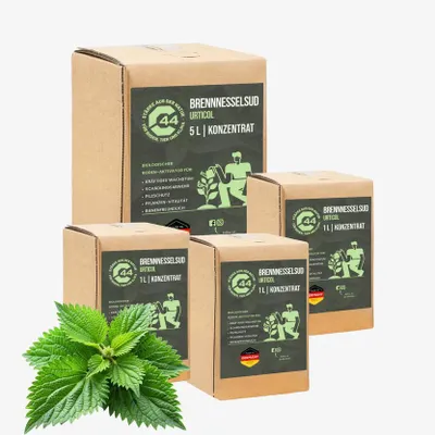 Produktbild von C44 Brennnesselsud Urticol | Natürlicher -Dünger & Pflanzenstärkung  - 8L (5L + 3 x 1L)