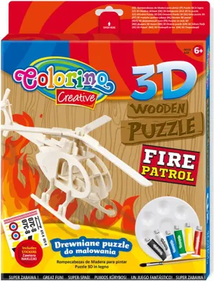 Produktbild von Colorino 3D-Holz-Hubschrauber-Puzzle
