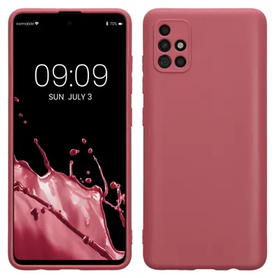 Produktbild von kwmobile Handyhülle für Samsung Galaxy A51 Hülle - weiches Handy Silikon Case - Schutzhülle Cover - Dark Rose