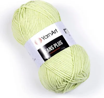 Produktbild von YarnArt Jeans Plus 11 Pistazie Wolle 55% Baumwolle, ideal für Amigurumi
