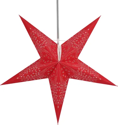 Produktbild von Faltbarer Advents Leucht Papierstern, Weihnachtsstern 60 cm - Marinus Rot, Star Fensterdeko