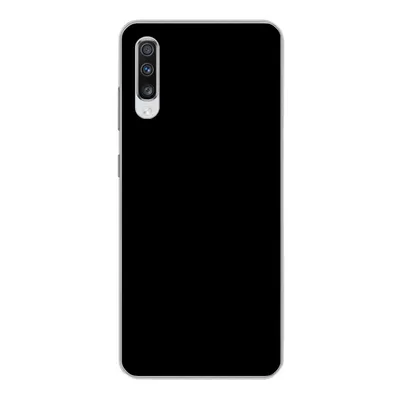 Produktbild von MuchoWow® Handyhülle Schutzhülle Hülle für Samsung Galaxy A70 Schwarz - Dunkel - Massiv - Farbe Silikon Softcase Handy Hülle - Schutzhaube